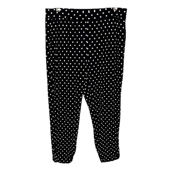Chico's Polka Dot Pants Size 2 (12) Stretch Pull On - Picture 1 of 13